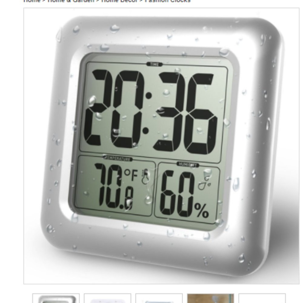Plastic Wall Clock durable bathroom & waterproof - Picture 1 of 4